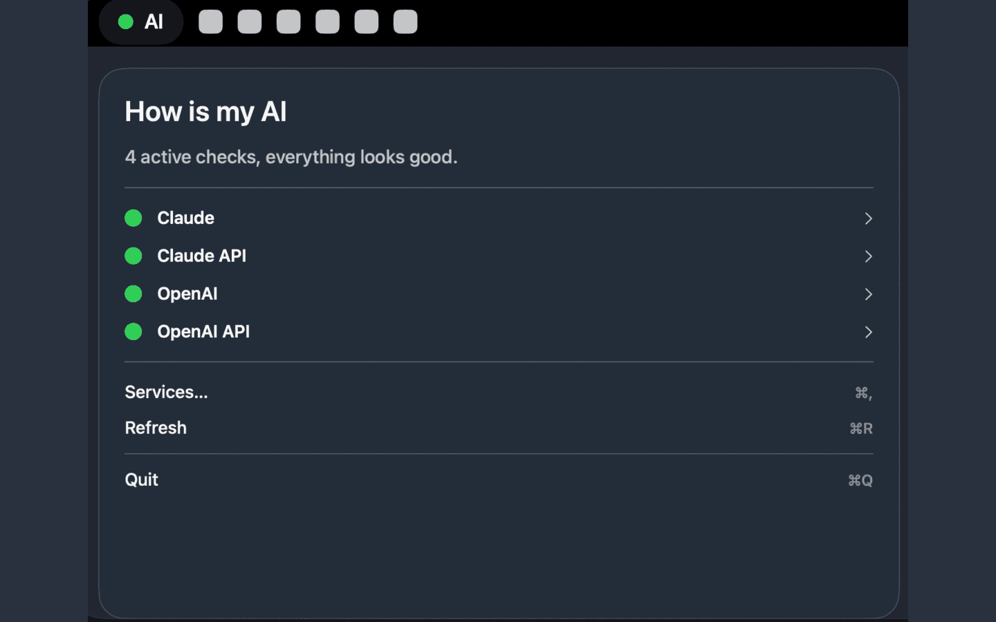 How is my AI Healthy-Ansicht